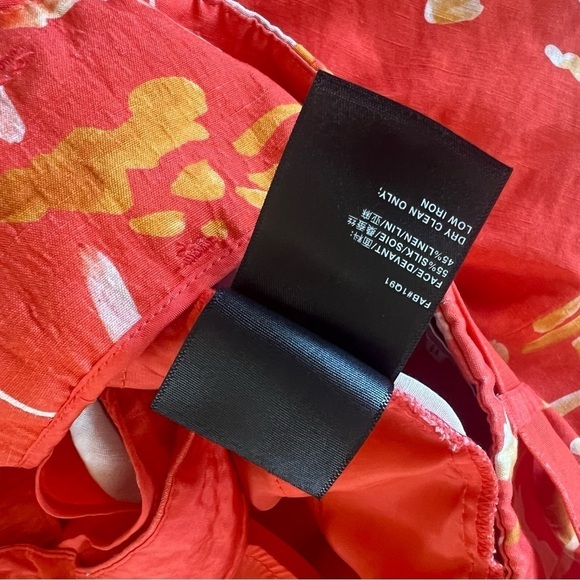 Lafayette 148 New York RIGBY BLOUSE IN OASIS PRINT SILK + Linen Shorts Set - Picture 11 of 13